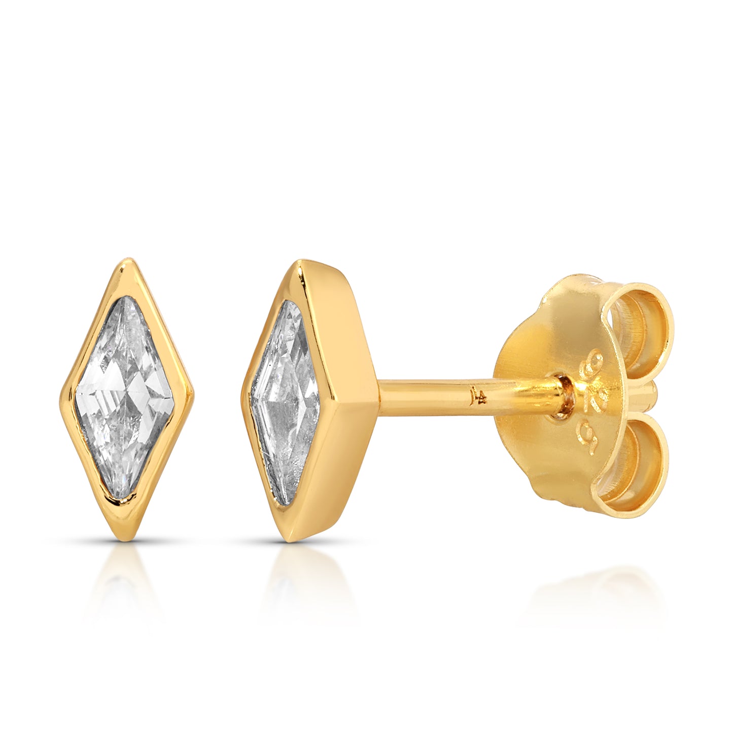 Ivy Bezel Set Stud Earrings