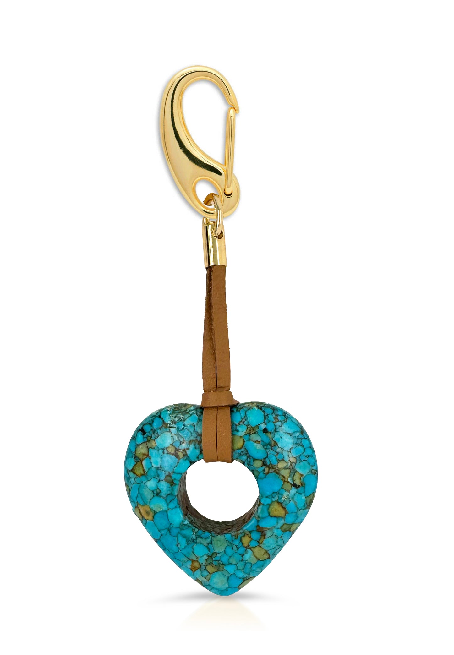 Wildflower Turquoise Heart Bag Charm