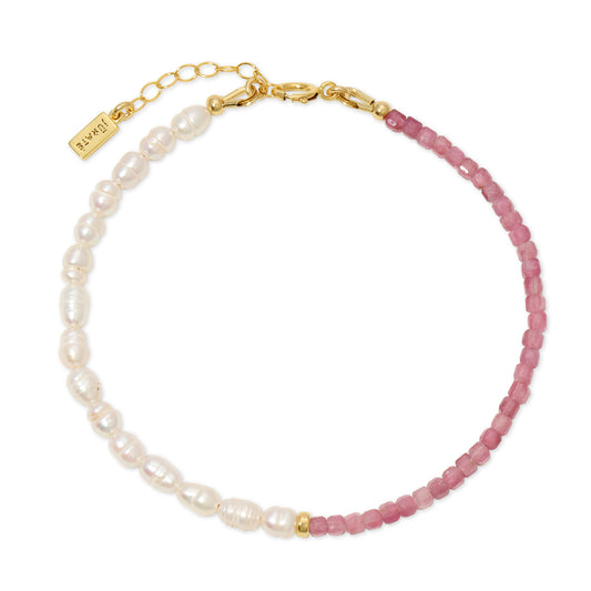 Catalina Pink Tourmaline Beaded Bracelet