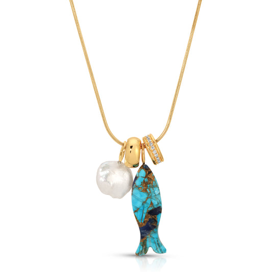 Catch of the Day Mohave Turquoise Charm