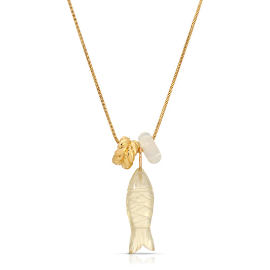 Catch of the Day Lemon Quartz Charm