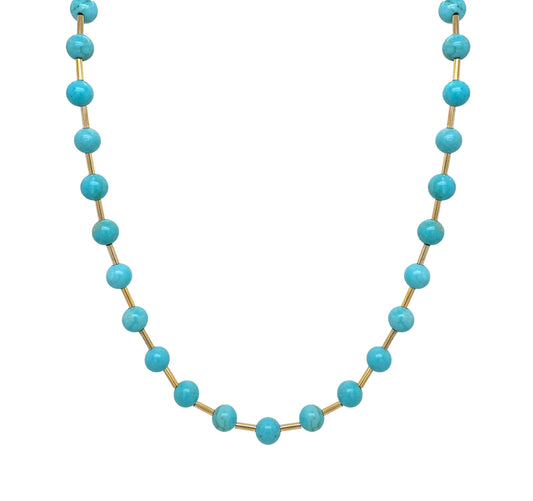 Gadot Beaded Necklace - Turquoise