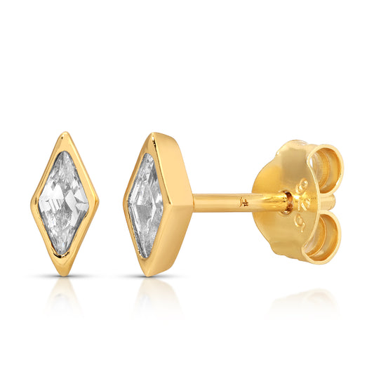Ivy Bezel Set Stud Earrings