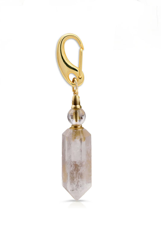 Crystal Dew Clear Quartz Bag Charm