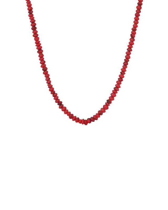 Sidekick Beaded Necklace - Red