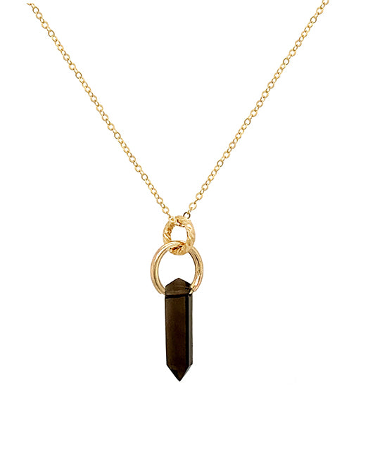 Namaste Necklace - Smoky Quartz